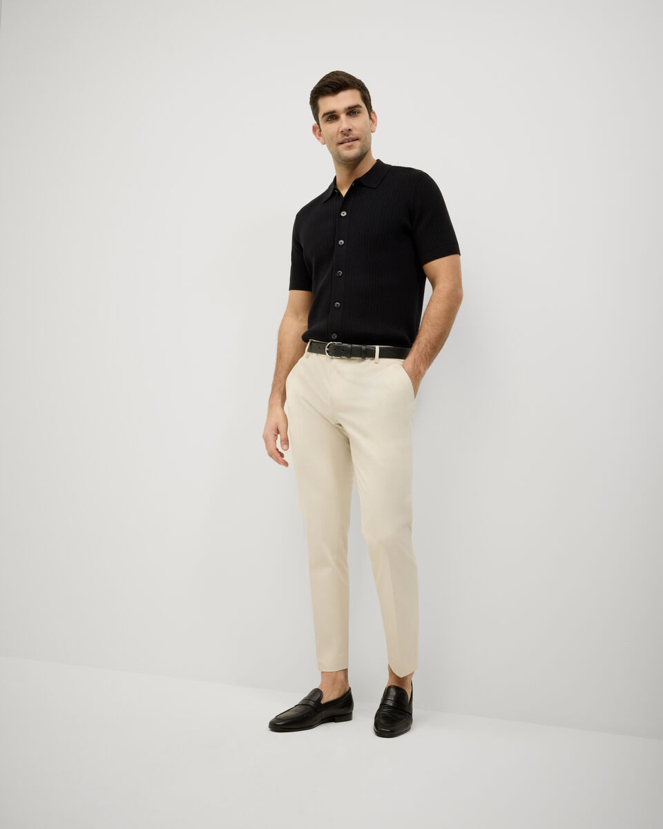 Textured Button-Through Knit, Black, hi-res